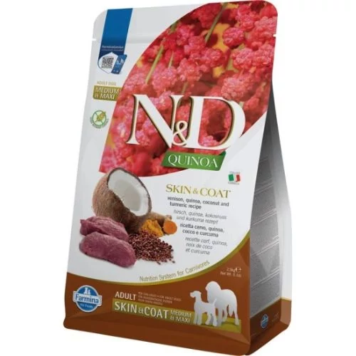 N&D Dog Grain Free Quinoa Skin&Coat Vadhús medium/maxi 2,5 kg