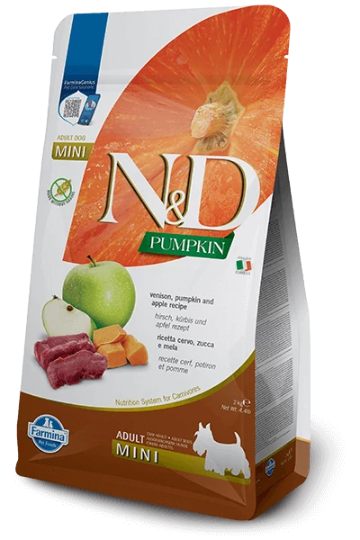 N&D Dog Pumpkin szarvas&sütőtök,alma adult mini 2kg