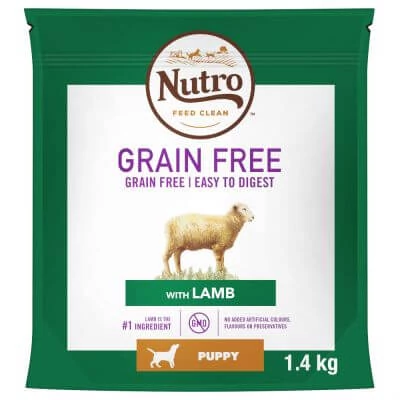 NUTRO GRAIN FREE száraztáp bárányhússal kölyök és junior kutyáknak 1,4 kg