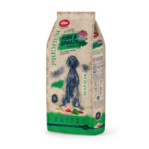 Alice PROFESSIONAL ACTIVE Pork&Spinach 17kg
