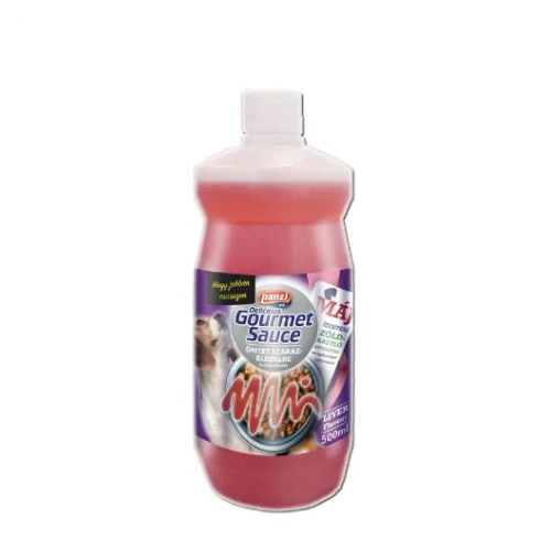 Panzi Delicious Gourmet Sauce - öntet száraz eledelre (májas ízesítésű) kutyák részére (500ml)