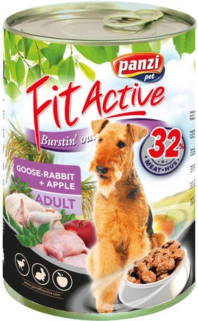 Panzi FitActive Adult Dog Libával, Nyúllal És Almával konzerv 1240gr