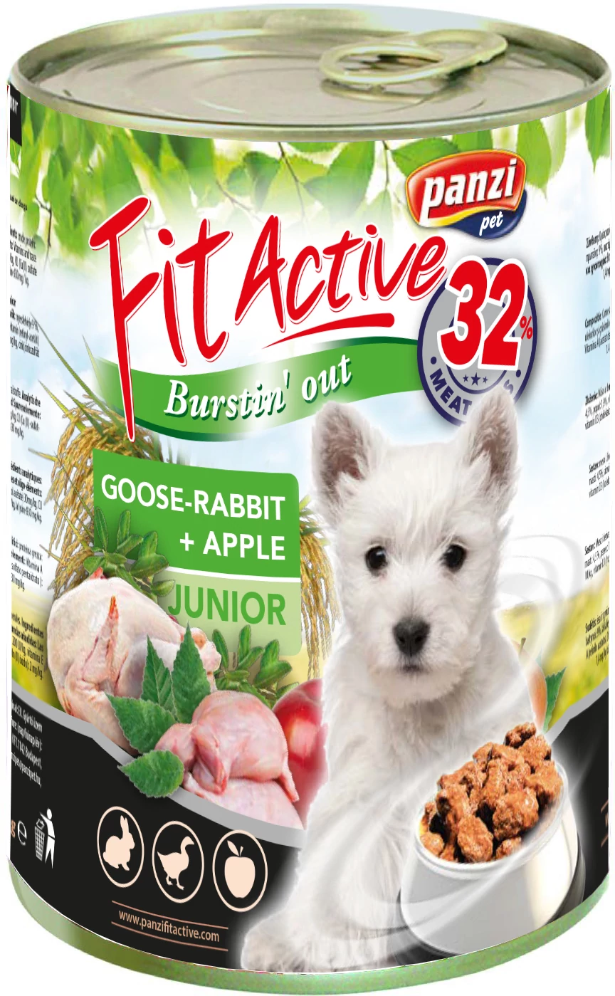 Panzi Fitactive Junior Dog Konzerv libával és nyúllal 415gr