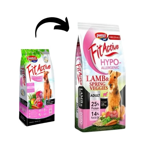 Panzi FitActive Hypoallergenic Lamb, Apple & Rice 15 kg