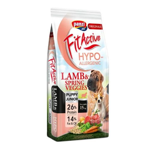 Panzi FitActive ORIGINALS Puppy & Junior Hypoallergenic Lamb & Spring Veggies 15kg