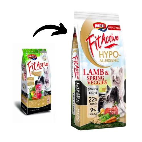 Panzi FitActive ORIGINALS Senior/ Light Hypoallergenic Lamb & Spring Veggies Small 15kg