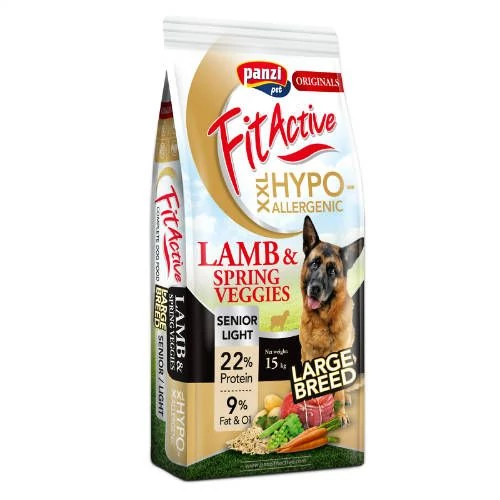 Panzi FitActive ORIGINALS Senior/Light Large Breed Hypoallergenic Lamb&Spring Veggies 15kg