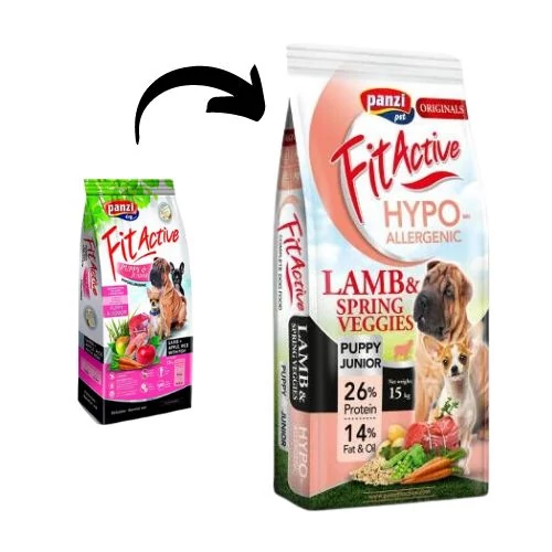 Panzi FitActive ORIGINALS Puppy & Junior Hypoallergenic Lamb & Spring Veggies 15 kg