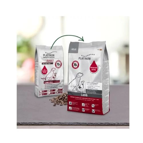 Platinum Natural Adult Lamb &Rice 2x5kg