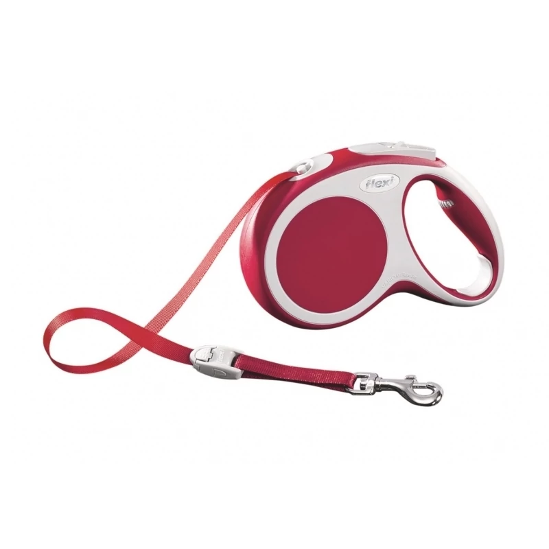 Flexi Vario M 8m Zsinóros Piros 20kg-Ig