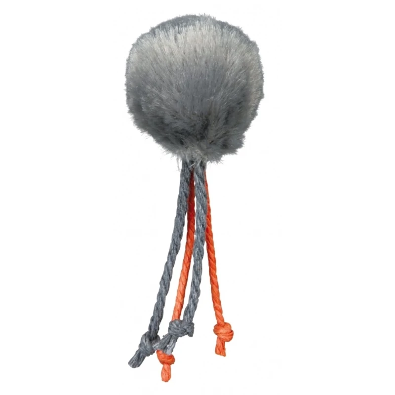 Trixie Játék Plüss Labda kötéllel 4cm