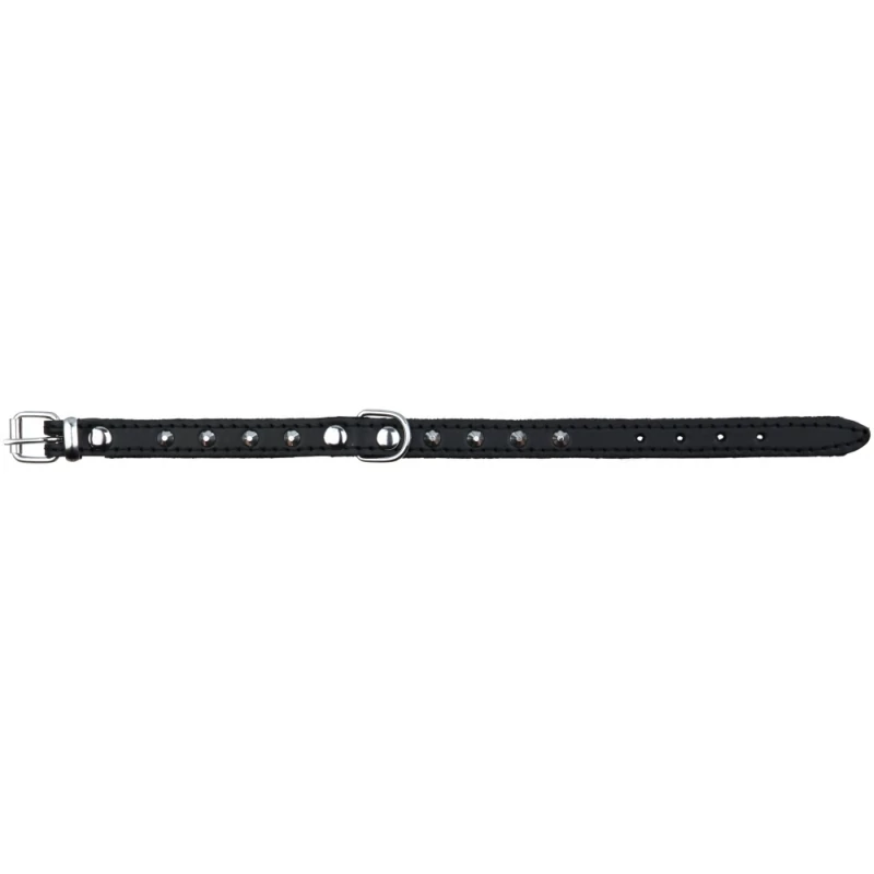 Trixie Nyakörv Bőr Basic S 3035cm/14mm Fekete