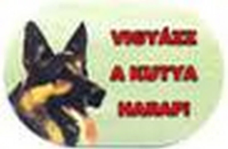 Kutya Harap Tábla  Színes Ovális