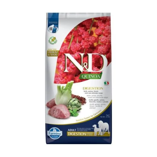 N&D Dog Grain Free Quinoa Digestion Bárány 2x 7kg