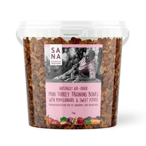 SANAdog Mini Pulykás Tréning jutalomfalat édesburgonyával és gránátalmával 1kg